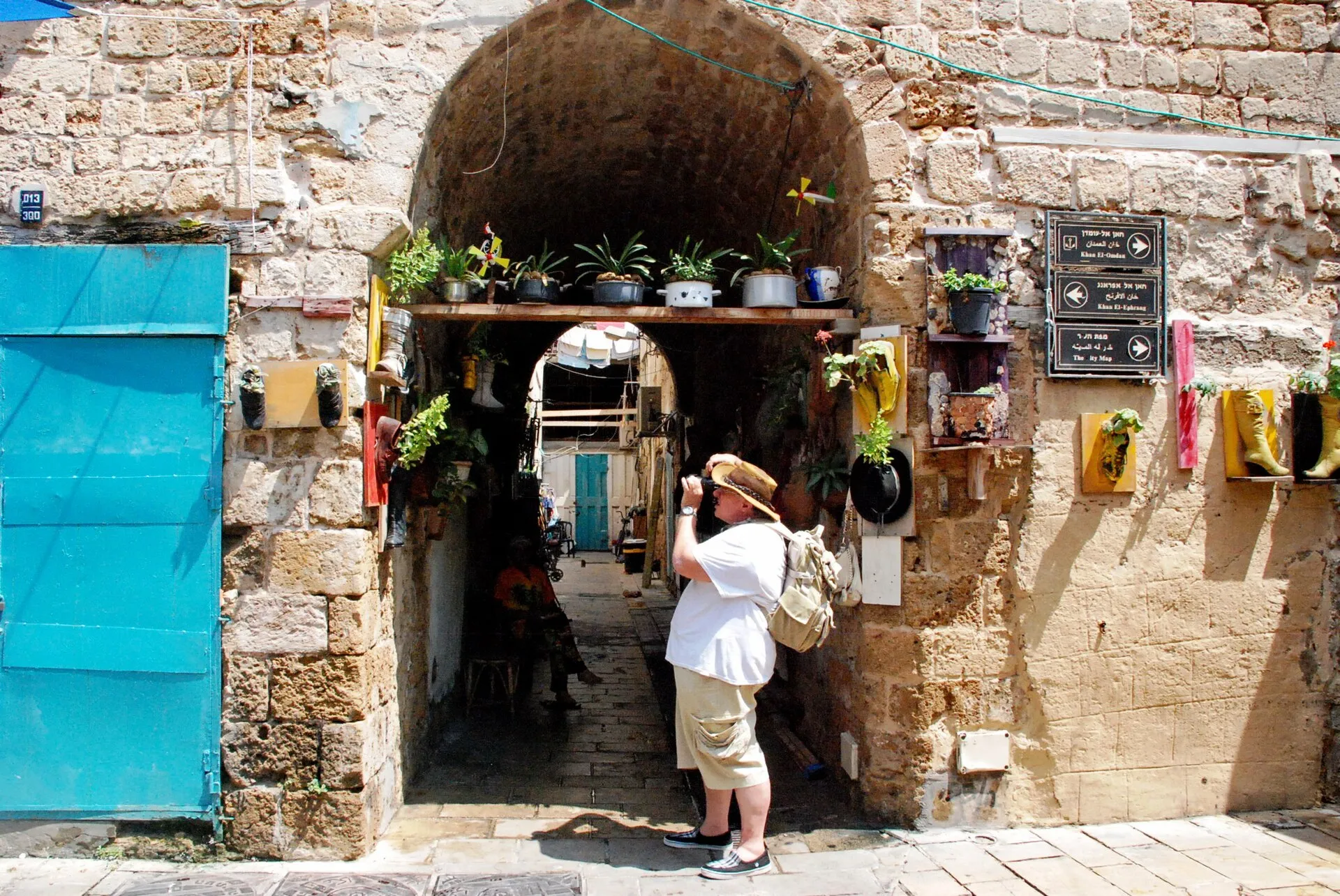 Acre old city ancient stone alley Israel