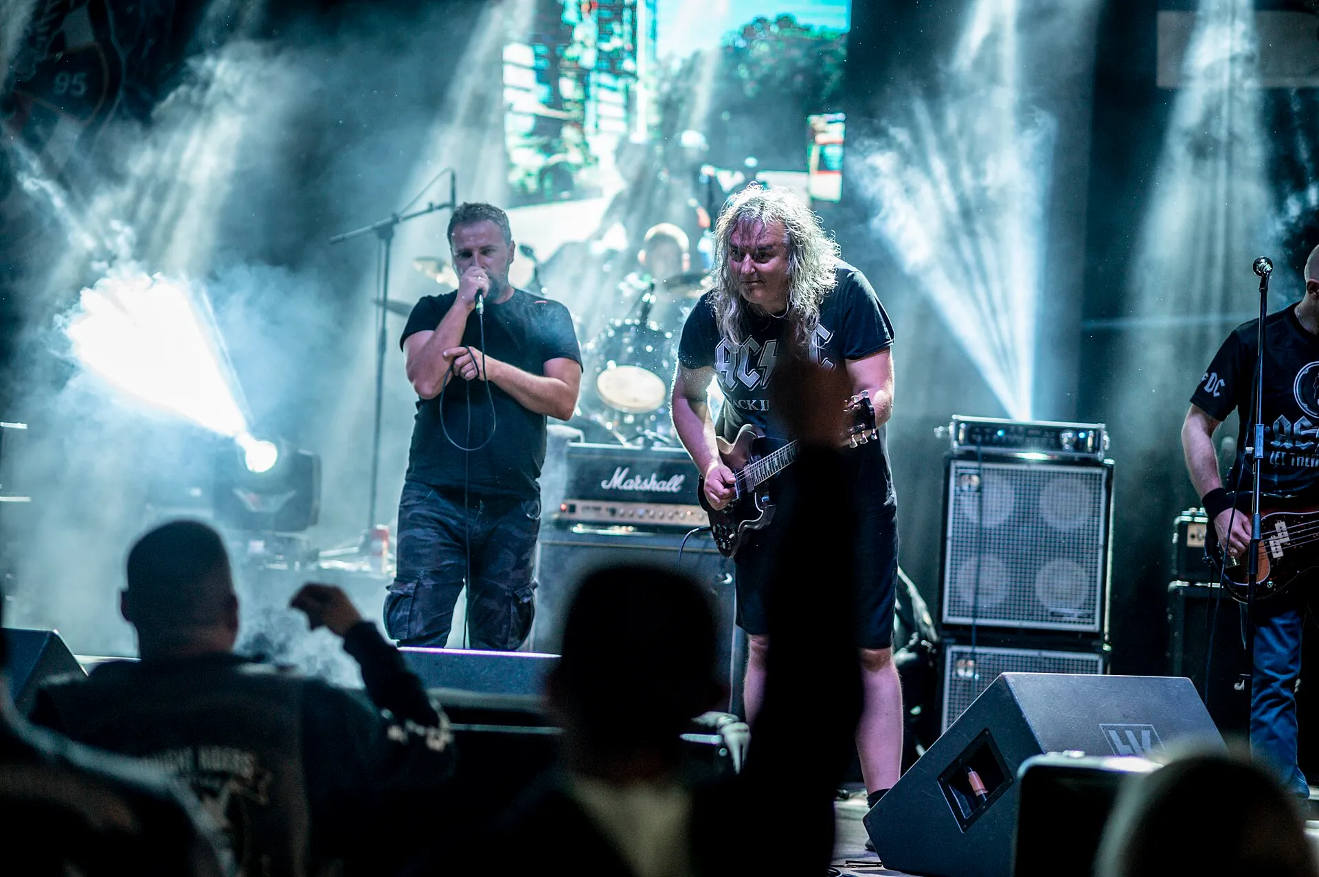 concert stage lights live band performance