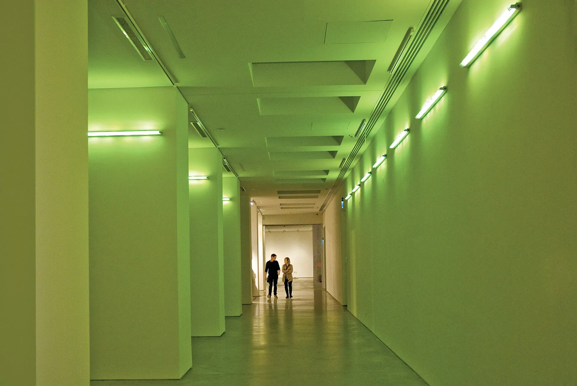 neon light art installation museum