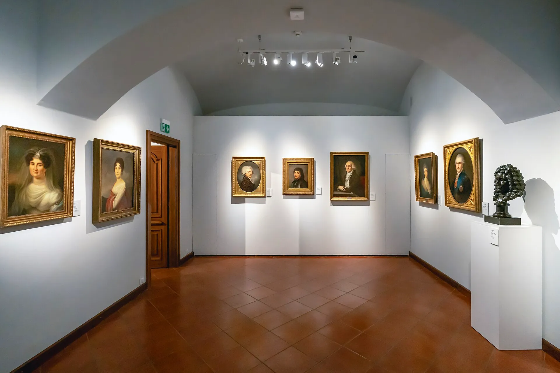 portrait painting exhibition gallery visitors