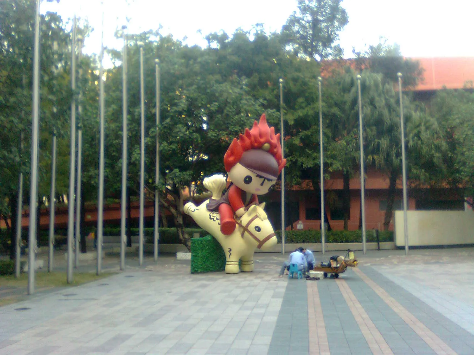 public art sculpture in a city square
